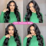 Effortless Glamour Unleashed: 26 Inch Wear and Go 5x5 HD Lace Closure Body Wave Wig - No Glue Elegance for Beginners