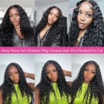 Glueless Deep Wave Lace Front Wigs with Pre-Plucked Precision
