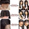 Viennois Lace Front Wigs - 10A Brazilian Human Hair, 150% Density, HD Straight Lace, Pre-Plucked Beauty with Versatile Styling Options