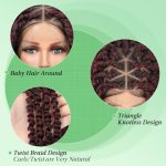 46" Twist Braided Lace Front Wig - Protective Hairstyle with Natural Hairline and Stunning Braided Design