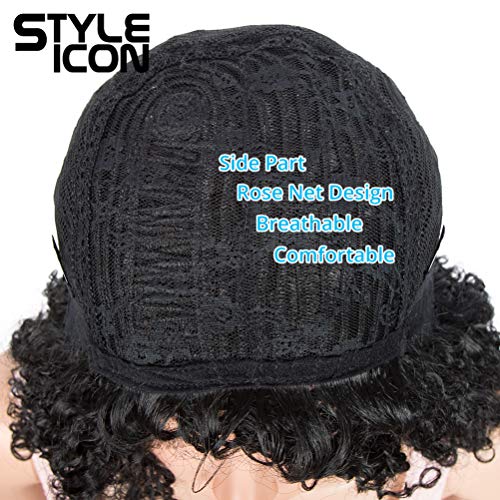 Style Icon 13.5” Short Curly Wig - Bouncy Fluffy Kinky Synthetic Afro Wig