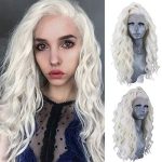 24-Inch Platinum Blonde Wavy Lace Front Wig
