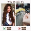 NAYOO 4PCS Clip in Hair Extensions - Chestnut Brown 20 Inch, Synthetic Fiber, Full Head of Long Wavy Curly Hairpieces