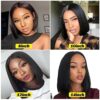 Premium 10-Inch Straight Bob Wig! Embrace Natural Beauty with 180% Density, HD Transparent Lace, and Unprocessed Brazilian Human Hair