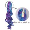 Long Curly Cosplay Wig with 2 Ponytails in Mesmerizing Blue and Purple Hues