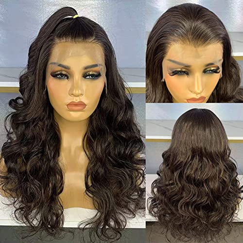 Ombre Brown Long Wavy Lace Front Wig - #2/30 Highlight, Natural Hairline, and Futura Heat Resistant Magic! 🌟✨