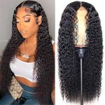 KXFNUO 26-Inch Long Curly Deep Wave Wig for Black Women - Natural Black Hair Replacement for Elegant Occasions