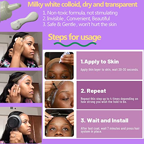 Invisible Bonding Glue - Waterproof and Oil-Resistant Light Hold for Natural-Looking Hair Systems