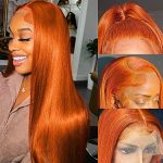 30 Inch Ginger Orange Lace Front Wig - Straight 13x4