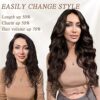 Chocolate Brown 20-Inch Double Weft Clip-In Hair Extensions - 4PCS Thick Hairpieces