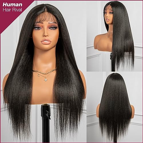 Toyotress ZERO Tangle Airy Dark Brown Lace Front Wig - 26 Inch Straight T-Part Synthetic Wig with HD Lace for Effortless Elegance (26 Inch, Color 2)