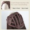SARLA U Part Wavy Hair Extensions - Instantly Transform Your Look with Long, Full Hair in Light Auburn