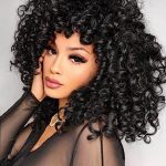 DZtineke's 14 Inch Curly Wig for Black Women - Big, Loose, and Kinky! Embrace Your Daily Style or Wow the Crowd at Parties and Cosplay Events