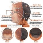 PLUS Ginger Orange Lace Front Wigs - Human Hair Body Wave 13x4