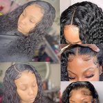 14 Inch Water Wave Closure Bob Wig - 4x4 Lace Front, 12A Grade Wet and Wavy for Natural Beauty