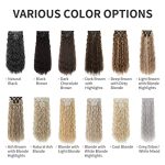 Clip In Hair Extensions,6PCS Hair Extensions Long Mermaid Waves Wavy Synthetic Clip On Hairpiece For Women 24 Inch (Cool Blonde)