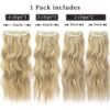 MaopaoBeauty Blonde Hair Extensions - 4PCS of Natural Blonde to Ash Blonde, 20 Inches