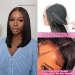 ORIGINAL QUEEN 12-Inch Wear & Go Glueless Bob Straight Wig - Quick and Easy Beauty for Busy Women