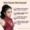 Daily Chic Dark Brown Drawstring Ponytail - 14 Inch Short Wavy Synthetic Hair Extension for Effortless Style