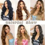 26-Inch Long Black Curly Wig for Black Women - Natural Looking Heat Resistant Synthetic Fiber, Perfect for Daily and Party Use