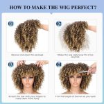 Hanne Fashion Afro Curly Wig - Short Kinky Curly Wig for Effortless Style, Ombre Blonde Glamour