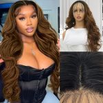 Get the Perfect Look with Slinsmei 24-Inch Ombre Brown Body Wave Lace Front Wig: Realistic, Convenient, and Stylish