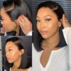 McyMoy Straight Bob Wig - 10 Inch 13x4 HD Lace Front Wig for Black Women with 180% Density
