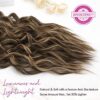 4PCS Clip-In Hair Extensions 24" for XXL Volume and Length - Chocolate Brown with Blonde Highlights