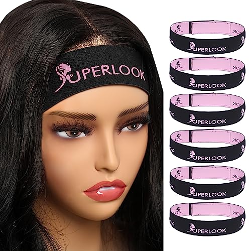 Enhance Your Wig Game with SUPERLOOK Elastic Bands – Adjustable Lace Melting Bands for Effortless Edges and Natural Looks (6pcs/pack)
