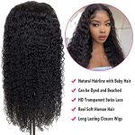 Crowning Glory Unleashed: ALLRUN 4x4 HD Lace Curly Human Hair Wig (16 Inch)