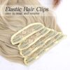 Nnzes Clip in Long Wavy Hair Extension - 4PCS Thick Bleach Blonde mix Light Blonde - Double Weft 20 Inch Synthetic Hair Extension