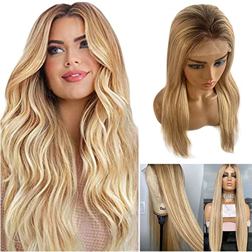 Radiant Bliss: 4x4 Blonde Closure Wig in 4/12/613 Ombre Mix – Transform Your Look with Brazilian Human Hair