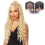 Sensationnel Synthetic Hair Lace Front Wig Cloud 9 Swiss Lace 4X4 Multi Parting Braid Lace Wig Goddess Locs