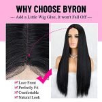 26 Inch Natural Black Lace Front Wig - Silky Smooth Everyday Elegance for Women