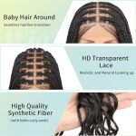 36 Inch HD Lace Front Box Braided Wigs: Unleash Your Beauty with Boho Curls and Knotless Elegance