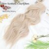 Einaey Clip in Hair Extensions - 4PCS of Long Wavy Synthetic Hair in 20 Inch Light Blonde, Perfectly Blended Clip-Ins for Effortless Style