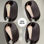 Short Bob Wig - 150% Density Brazilian Virgin Hair for a Natural Black Beauty