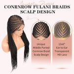 13x8 HD Lace Front Braided Wig - Realistic Fulani Braid Hairstyle with Baby Hair for a Wow Factor