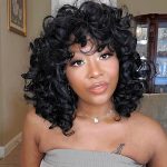 Turn Heads with Soft Black Curly Wig: Short, Bouncy