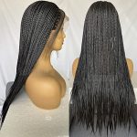 Heat Resistant Long Braided Lace Front Wigs