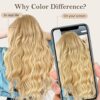 Blonde Clip in Hair Extensions for Women, a set of 4pcs Long Wavy Synthetic Thick Hairpieces