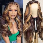 22 Inch Highlight Ombre Lace Front Wig - Honey