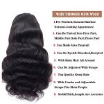 Premium Brazilian Body Wave Lace Closure Wig - 20inch Human Hair for Black Women