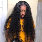 KXFNUO 26-Inch Long Curly Deep Wave Wig for Black Women - Natural Black Hair Replacement for Elegant Occasions