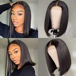 Short Bob Wig - 150% Density Brazilian Virgin Hair for a Natural Black Beauty