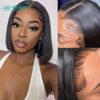 Ali Grace 13x4 Lace Front Bob Wigs - 10 Inch Glueless Brazilian Virgin Hair with Pre Plucked Bleached Knots