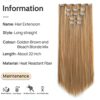 StrRid Blonde Hair Extensions - 5PCS of 22" Long Straight Synthetic Fluffy Beauty for Stunning Transformations