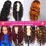 24 Inch Loose Deep Wave Lace Front Wigs Human Hair - Pre Plucked, Pre Cut, Glueless, Natural Black Beauty for Black Women
