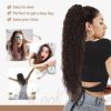 30 Inch - Long Curly Brunette Brown Drawstring Ponytail for Women - Breathable & Lightweight Synthetic Hairpieces for Daily Glam