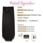 4PCS Clip-in Hair Extensions for XXL Volume and Length